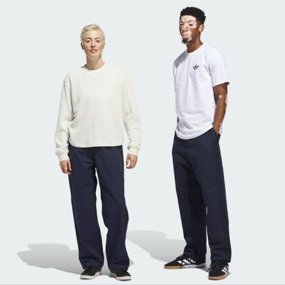 adidas Other - Adidas Originals 3-Stripes Skate Chino Pants 30 X 32 Navy Bkue Black IU0073 New